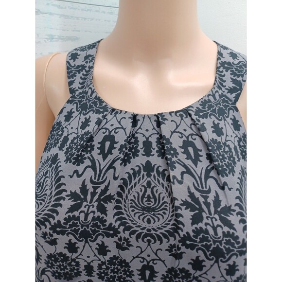 Violet + Claire Anthropologie Contrasting Print Sz L Sleeveless Blouse - Picture 2 of 9